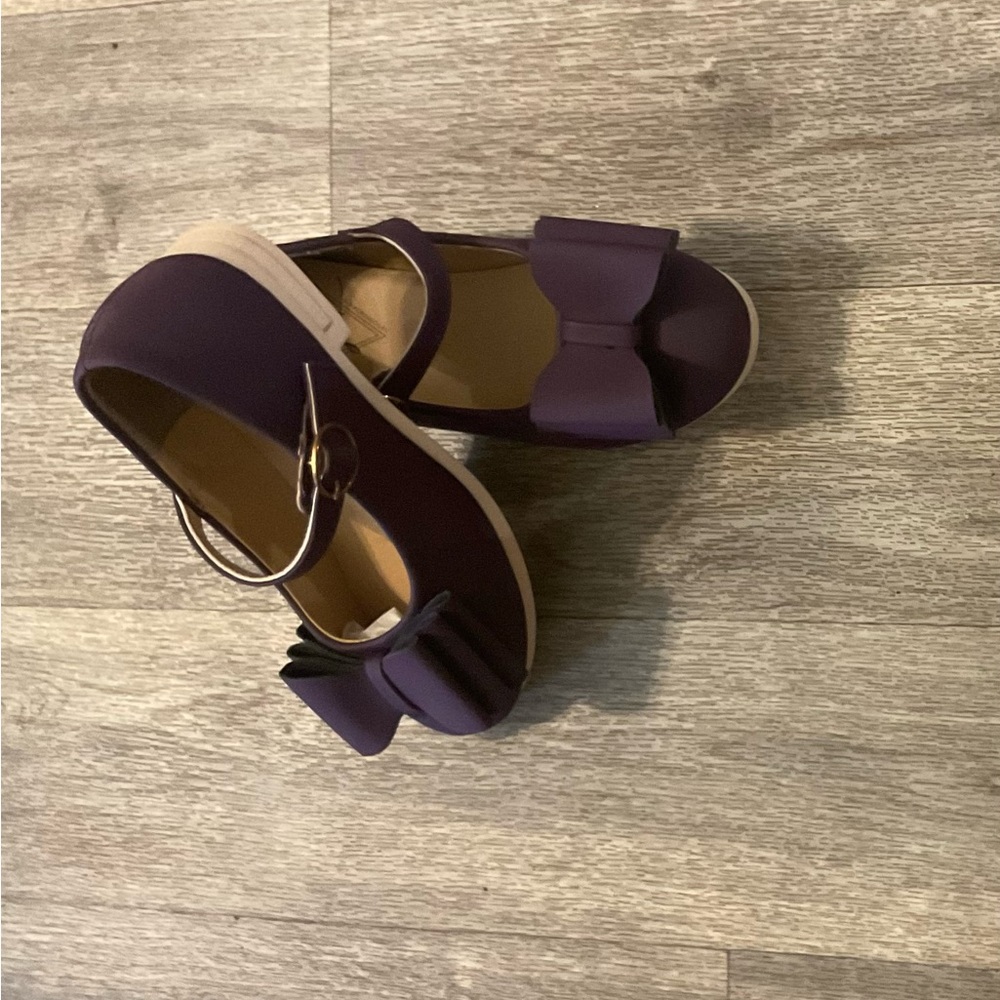 Purple Bow kids Shoes
